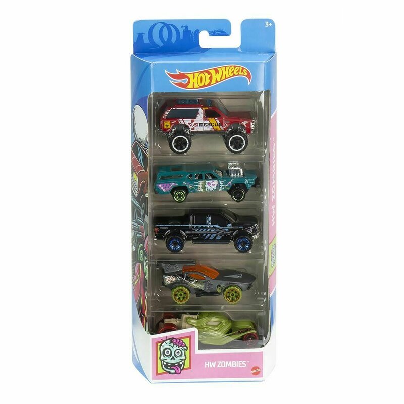Mattel Set Vehicule Zombies Hot Wheels 5 Masinute Scara 1:64