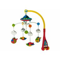 Huanger Toys - Carusel muzical pentru patut bebelusi, Cu proiectii, Cu 108 melodii, Cu telecomanda, Cu 4 jucarii, Multicolor