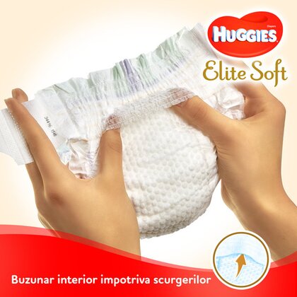 Huggies - Scutece Elite Soft Jumbo JR, marimea 3, 5-9 kg, 40 buc