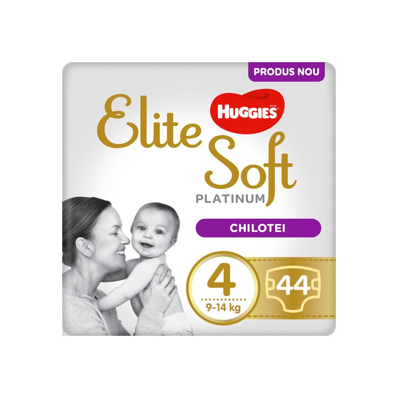 Huggies - elite soft pants platinum (4) mega 44 buc, 9-14 kg