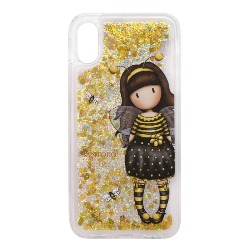 Husa iphone x/xs cu glitter gorjuss bee loved