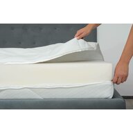 Somnart - Husa saltea matlasata detasabila Ultrasleep , 90x200x18 cm, tricot, fermoar alb 4 laturi