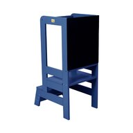 Meowbaby® - Inaltator Learning Tower Ajustabil cu tabla de scris, Ajutor de bucatarie MeowBaby  , lemn Albastru inchis