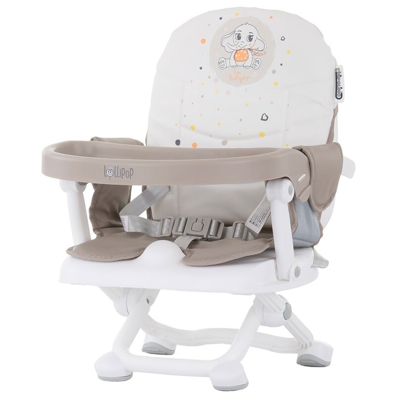 Chipolino - scaun de masa booster lollipop cu 3 trepte de inaltime latte, bej