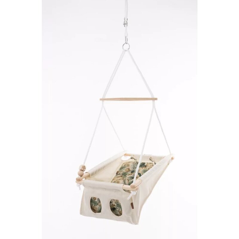 Incababy - Leagan Multifunctional , Deep Nature, Pentru 0-20 kg, Testat TUV Rheinland, din Lemn, 70x45 cm, Bej