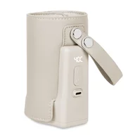 Incalzitor biberoane, Lionelo, ThermUp Go Plus, Portabil, Cu aspect elegant, Temperatura constanta pana la 24 h, Incarcare USB, Bej calm
