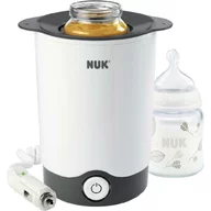 Incalzitor biberoane, Nuk, Thermo Express Plus, Electric, Timp rapid de 90 secunde, Capacitate 120 ml in sticla de 240 ml, Convenabil si practic, 12,5x12,5x18 cm, White