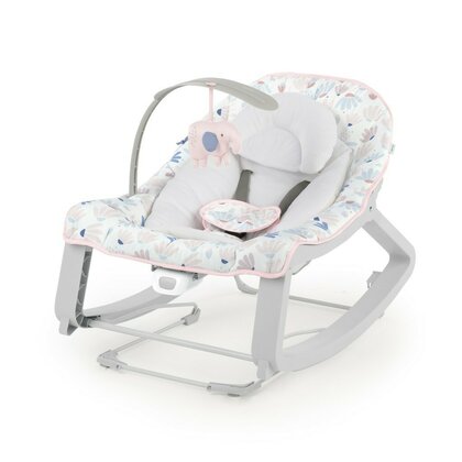 Balansoar, InGenuity, Keep Cozy, 3 in 1, Pana la 18 kg, Cu vibratii, Cu doua pozitii de inclinare, Cu jucarie detasabila, Pink