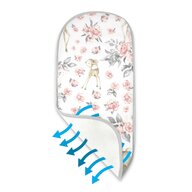 Insertie landou anti-transpiratie, MimiNu, Din plasa 3D, Materiale certificate Oeko Tex Standard 100, Sweet Deer Pink