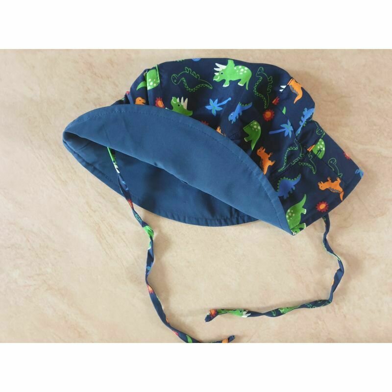 Iplay - palarie soare , dino , cu doua fete, 2-4 ani, cu protectie upf50+