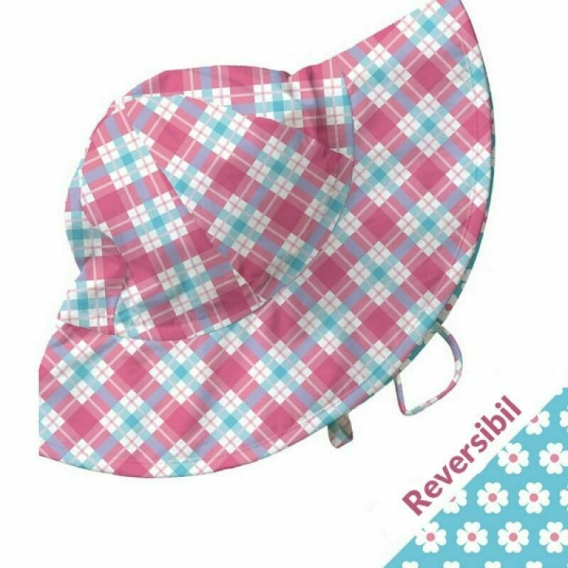 Iplay - palarie soare , flowers , cu doua fete, 2-4 ani, cu protectie upf50+