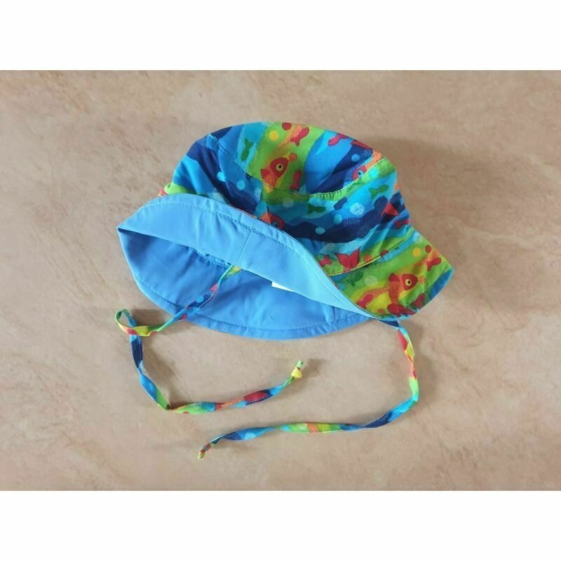 Iplay - palarie soare , goldfish , cu doua fete, 0-6 luni, cu protectie upf50+