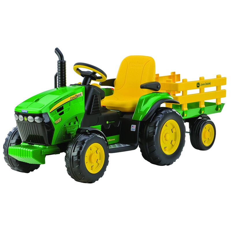 Peg perego - tractor jd ground force, w/trailer