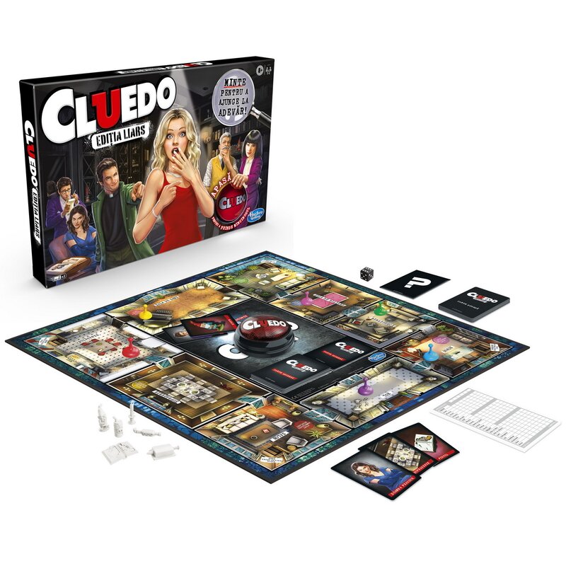 Hasbro - joc de societate cluedo liars minte pentru a afla adevarul, multicolor
