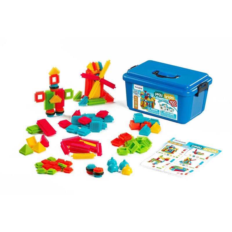 Miniland - joc de constructii pegy bricks 100