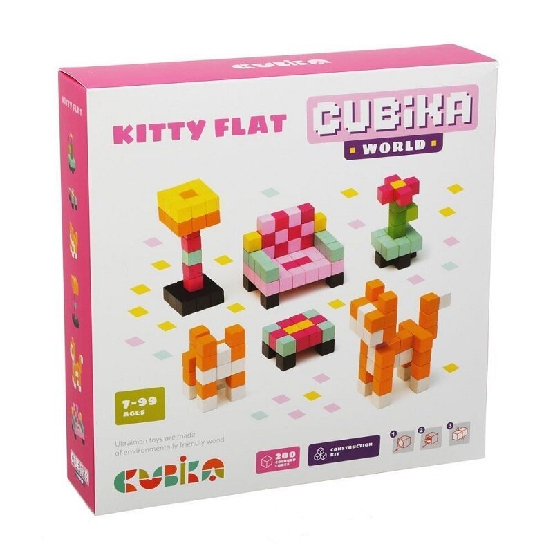 Cubika - set de constructie kitty flat world