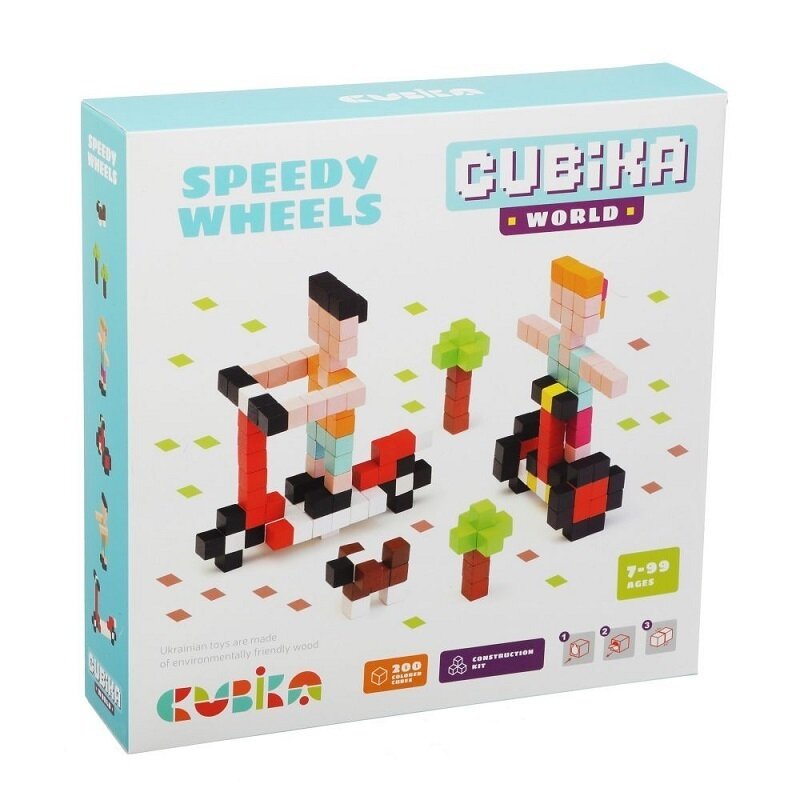 Cubika - set de constructie speedy wheels world
