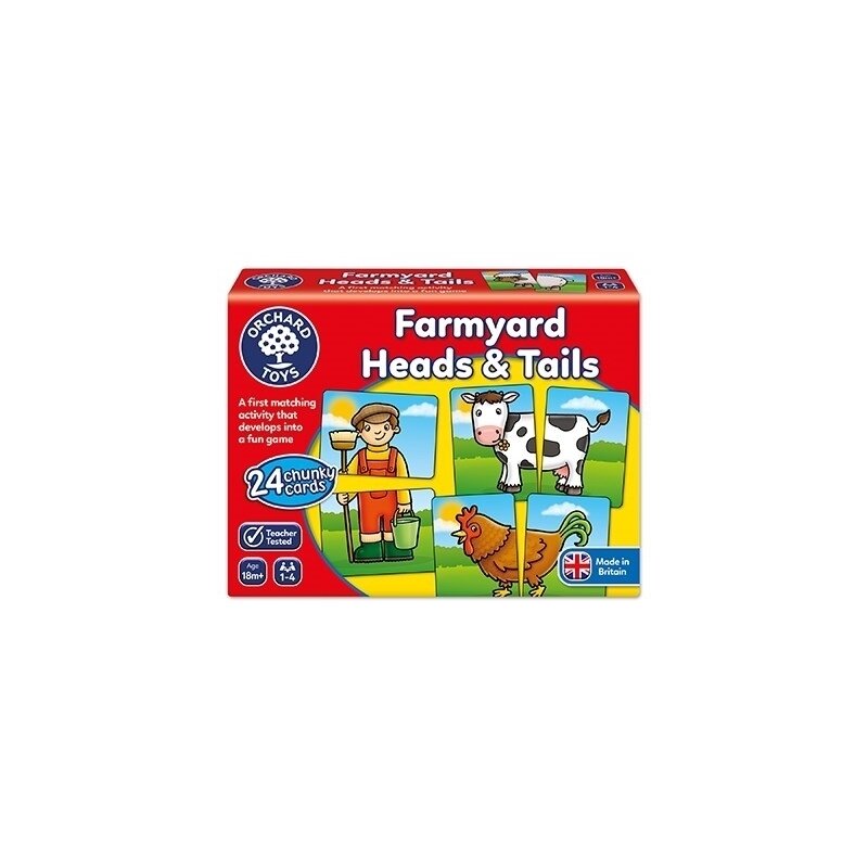 Orchard toys - joc educativ asociere prietenii de la ferma - farmyard heads & tails