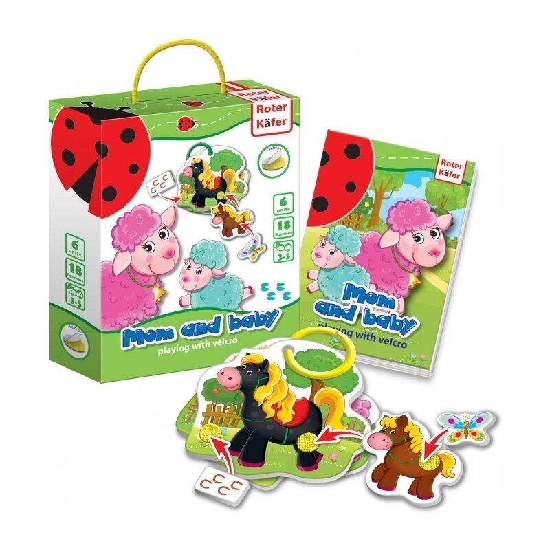 Roter kafer - joc educativ cu velcro mami si bebe