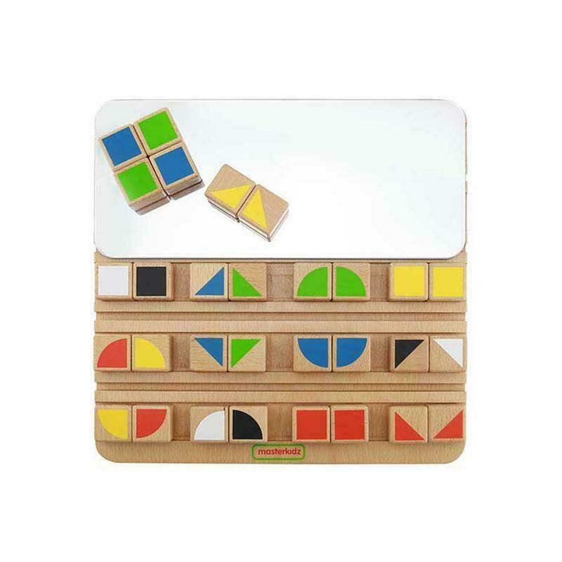 Masterkidz - joc educativ cuburi in oglinda, din lemn, +3 ani, , pentru gradinite
