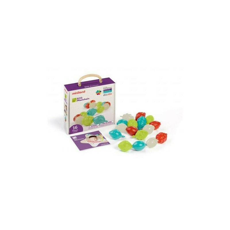 Miniland - set de sortat maxichain , din materiale ecologice