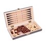 Joc educativ multifunctional, Jokomisiada, Sah, dame si table, Perfect pentru incpatori, dar si avansati, Din lemn, Contine 65 piese, 3 ani+ - 6