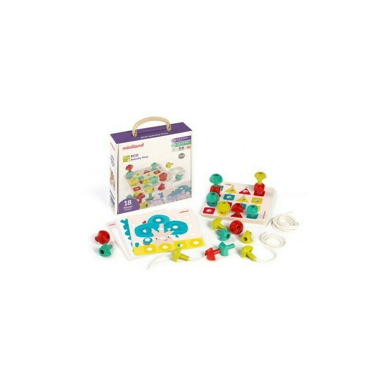 Miniland - jucarie motrica mozaic , din materiale ecologice