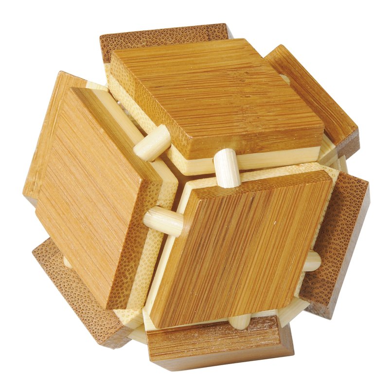 Fridolin - joc logic iq din lemn bambus 3d magic box