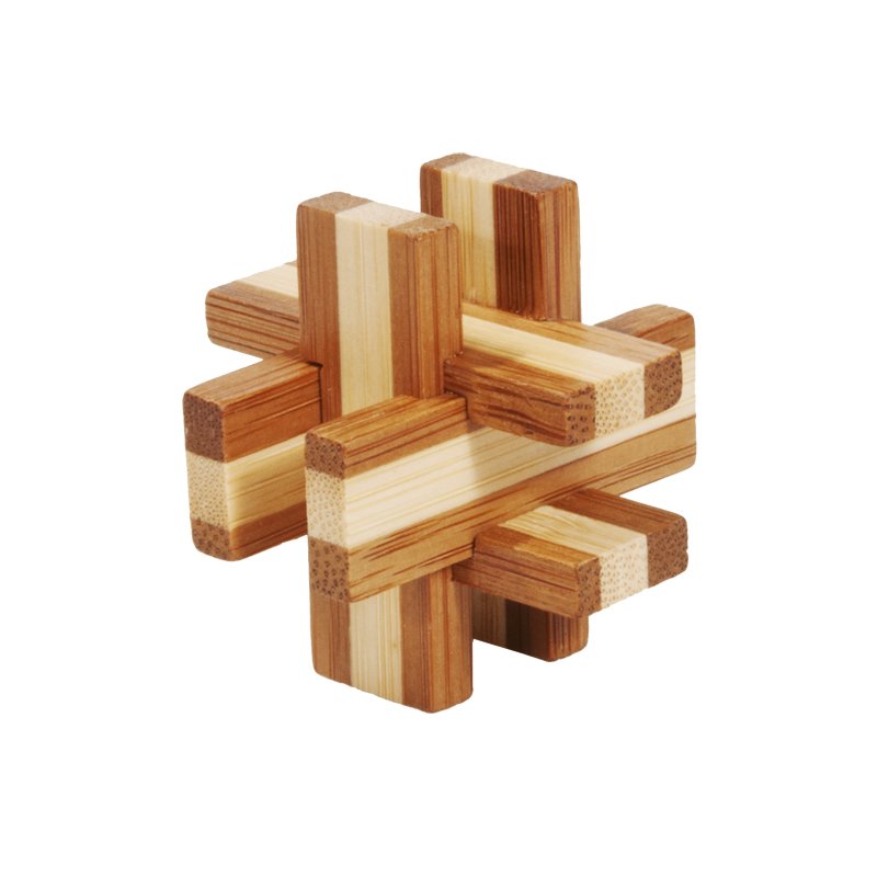 Fridolin - Joc logic IQ din lemn bambus in cutie metalica-6