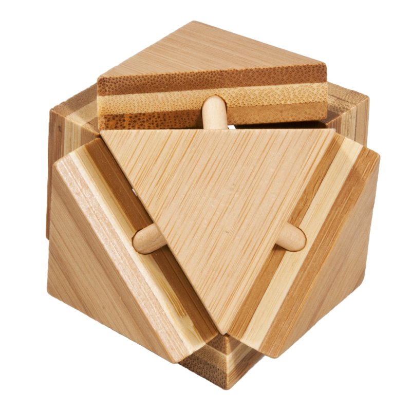 Fridolin - joc logic iq din lemn bambus triangleblock