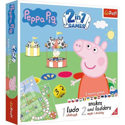 Trefl - Set de jocuri Ludo , Peppa Pig,  Cu Serpisori scari