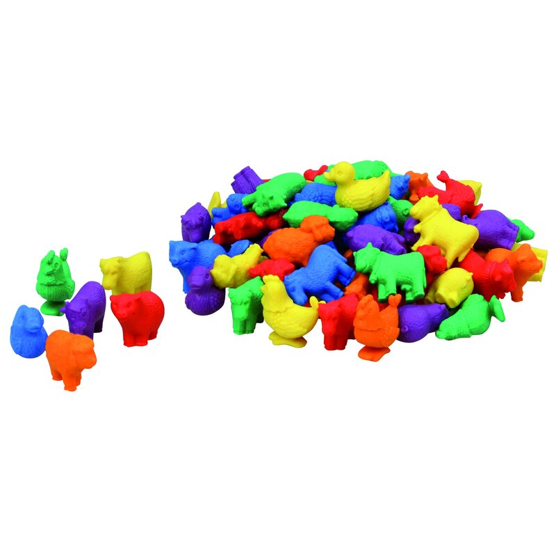 Edx education - set figurine animale domestice pentru sortare, 72 piese