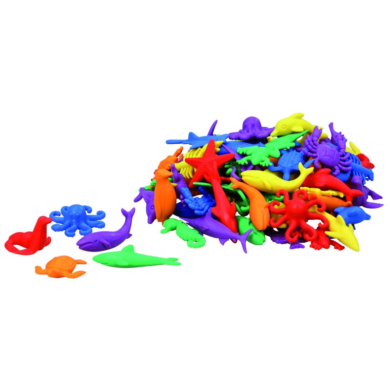 Commotion - set figurine animale marine pentru sortare, 84 piese