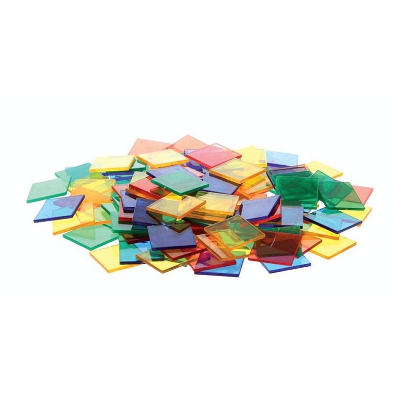 Edx education - joc de sortare patrate transparente, 300 buc