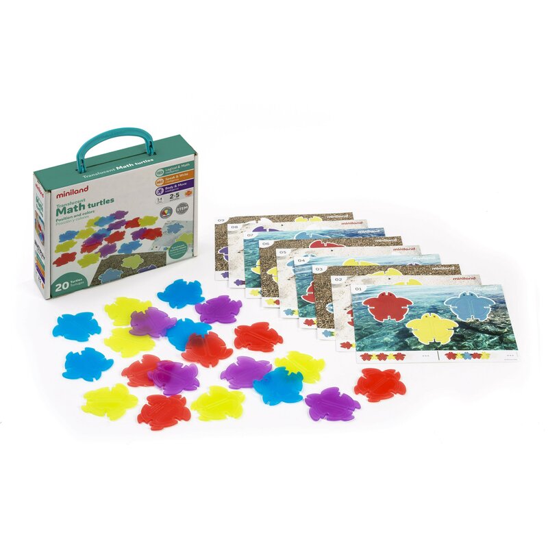 Miniland - joc de potrivire testoasele matematice translucide