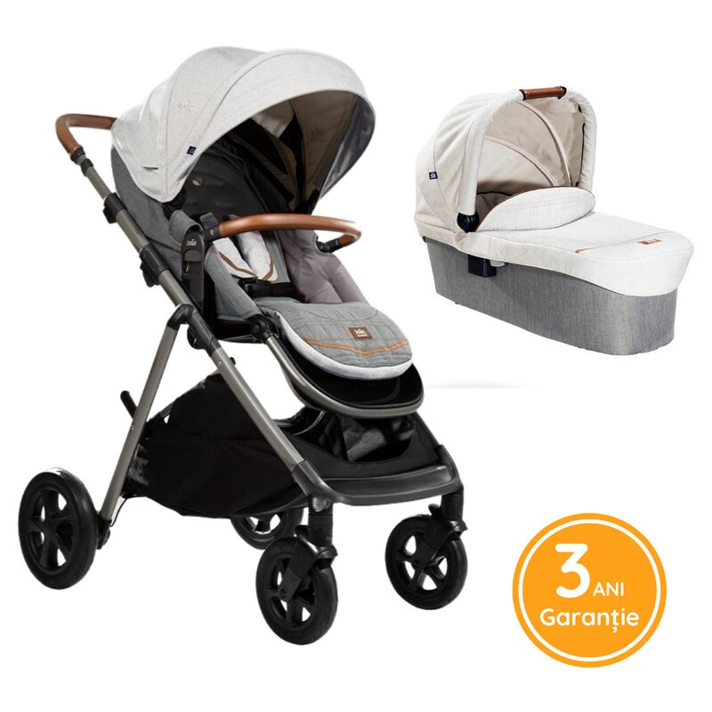 Joie - carucior 2 in 1 aeria signature oyster , reglabil pe inaltime