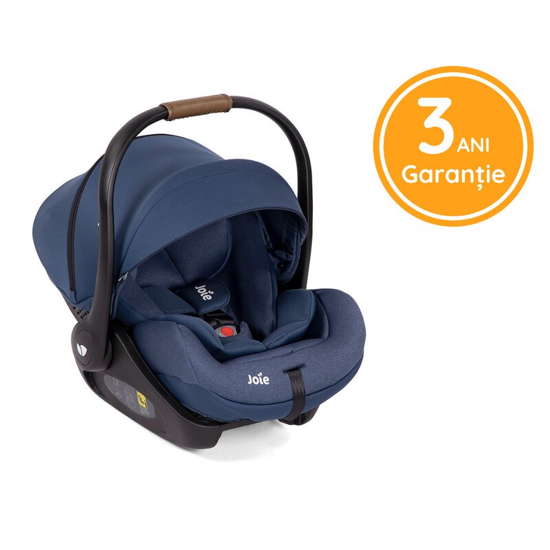 Joie - Scaun auto i-Size I-Level Deep Sea , Spatar reglabil, Protectie laterala, Cu baza Isofix, 0-13 Kg, cu Isofix