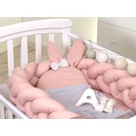 Jolie - Suport de dormit Baby nest Pure Impletit, 210x21 cm, Roz