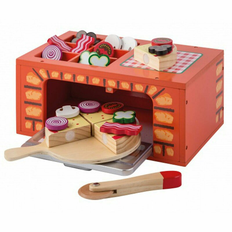 Joueco - cuptor pizza din lemn, 25 piese