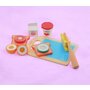 Set mic dejun, Joueco, Din lemn certificat FSC, Cu prindere arici velcro, 13 piese, 3 ani +, Multicolor - 3