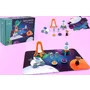 Set de joaca, Joueco, Statie spatiala, Din lemn certificat FSC, Include o plansa si 6 figurine in forma de elemente spatiale, 12 luni+, Multicolor - 2