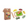Set fructe feliate, Joueco, Cu inchidere velcro, Din lemn lemn certificat FSC, 12 luni+, 14 piese, Multicolor - 2