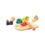 Joueco - Set Legume feliate cu inchidere arici velcro, Din lemn certificat FSC, 12 luni+, 14 piese, Multicolor - 3