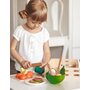 Joueco - Set Legume feliate cu inchidere arici velcro, Din lemn certificat FSC, 12 luni+, 14 piese, Multicolor - 5