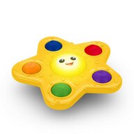 Jucarie activa cu ventuza bebelusi, Baby Einstein, Pop & Glow Starfish, Multisenzoriala, 5 buburuze numerotate, Rotire, Lumineaza, Stimuleaza motricitatea fina si cauza-efect, Fara BPA, 6 luni+, Multicolor