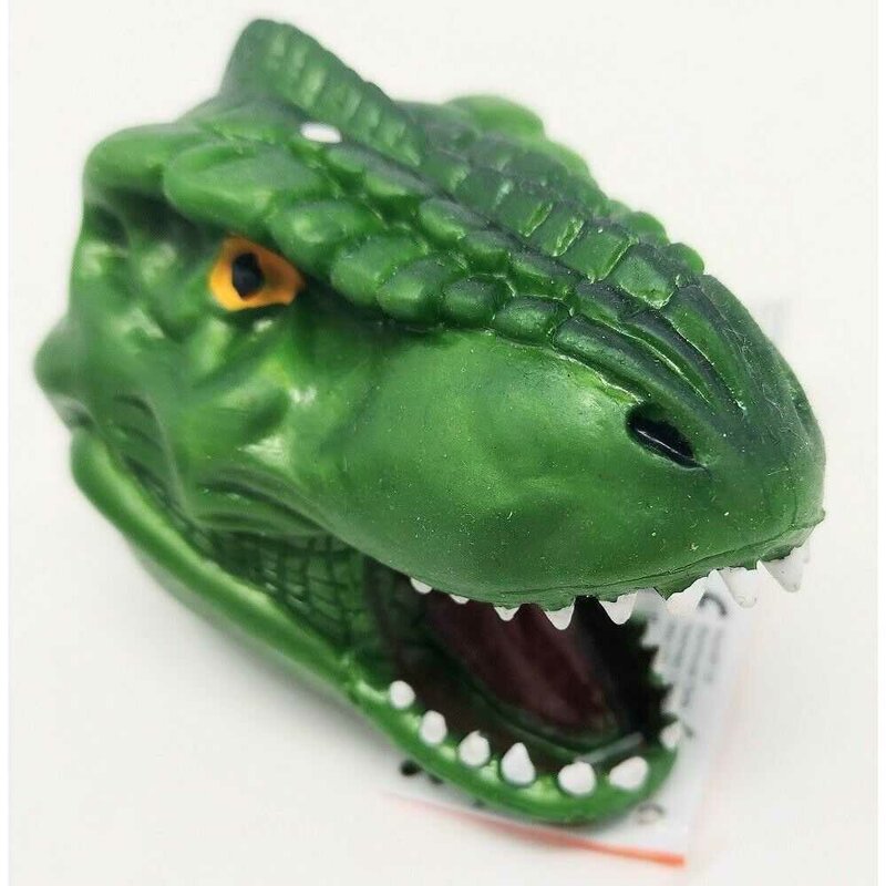 Keycraft - jucarie interactiva cap dinozaur , antistres, cu limba forma balon, verde