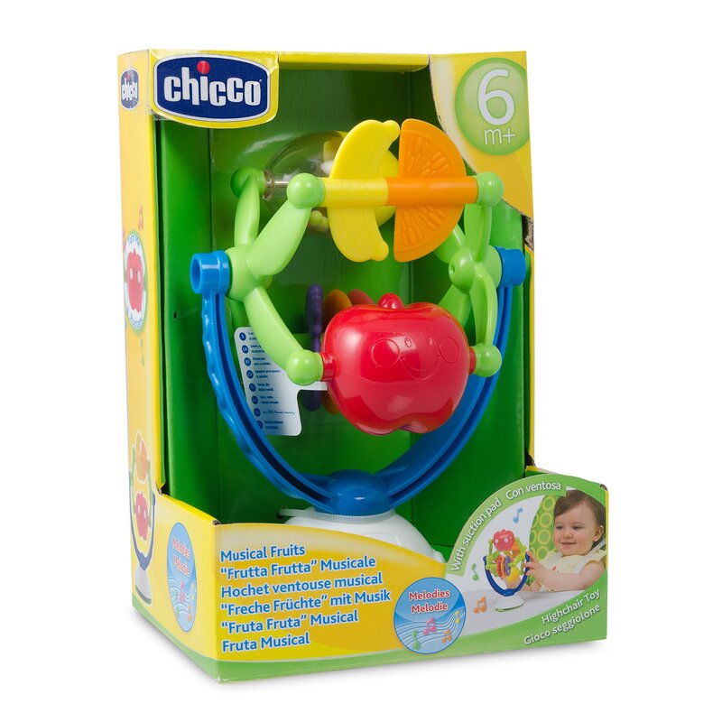 Chicco - jucarie cu melodii pentru scaun de masa fructe muzicale 6 luni+