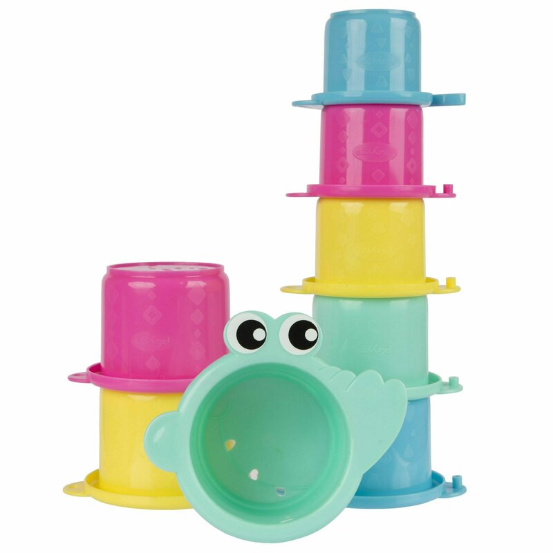 Jucarie de baie, Croc Cups, 8 piese, Playgro