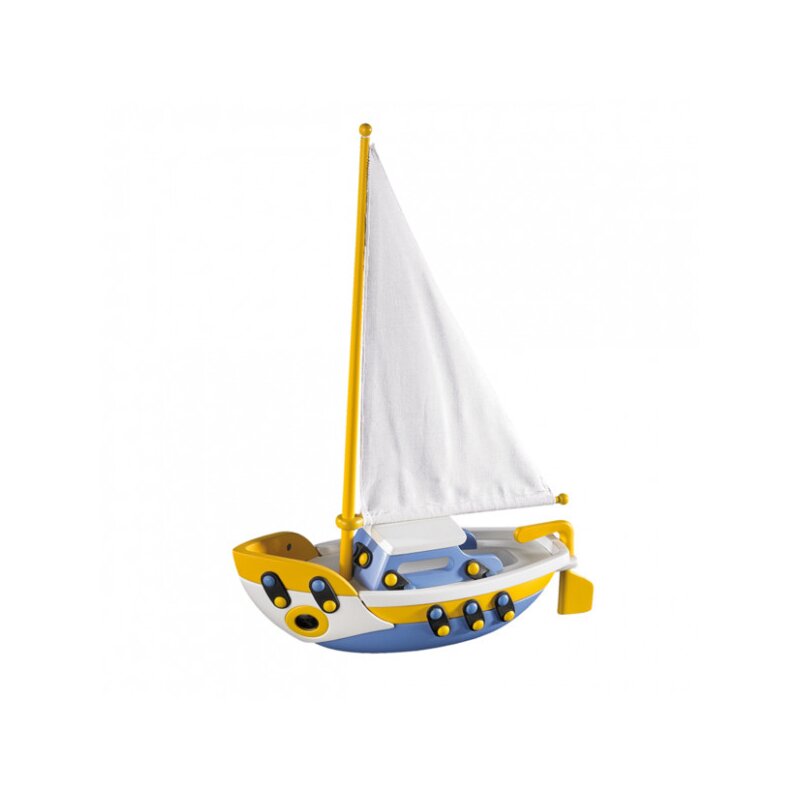 Mic o mic - set de constructie barca cu vele 3d, 22 cm