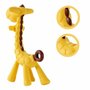 Jucarie de dentitie, Bocioland, Amelioareaza gingiile dureroase, Design ergonomic, Fara BPA, 0 luni+, Giraffe Yellow/Brown - 3